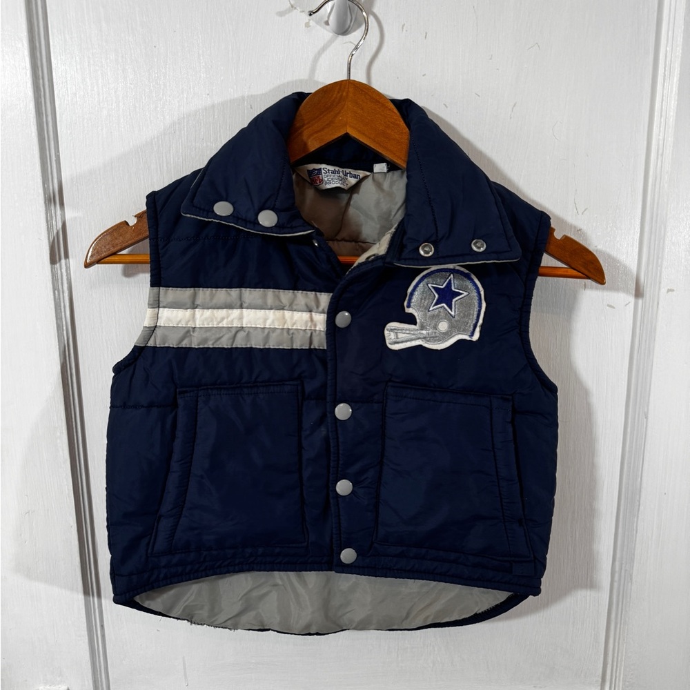 Kids Vintage Denver Broncos Puffer Vest Licensed Apparel Size Small